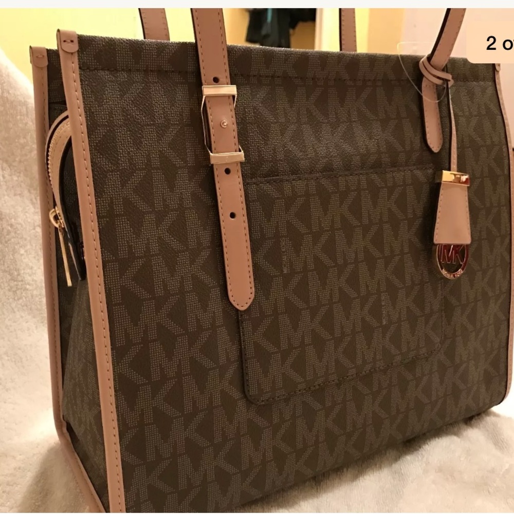 Michael Kors Darien Medium Tote Mocha w/ Dust Bag