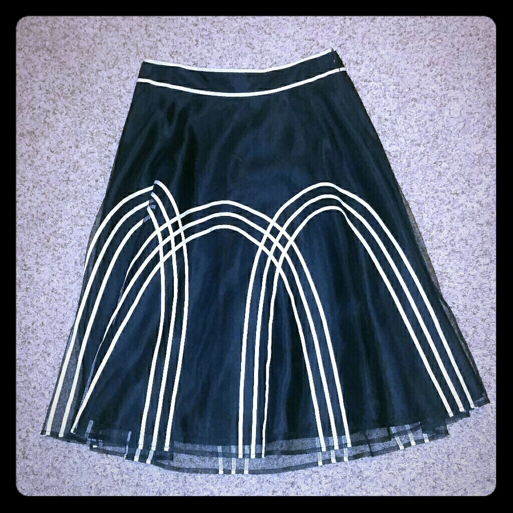 Ann Taylor Loft Navy Blue A-line Skirt