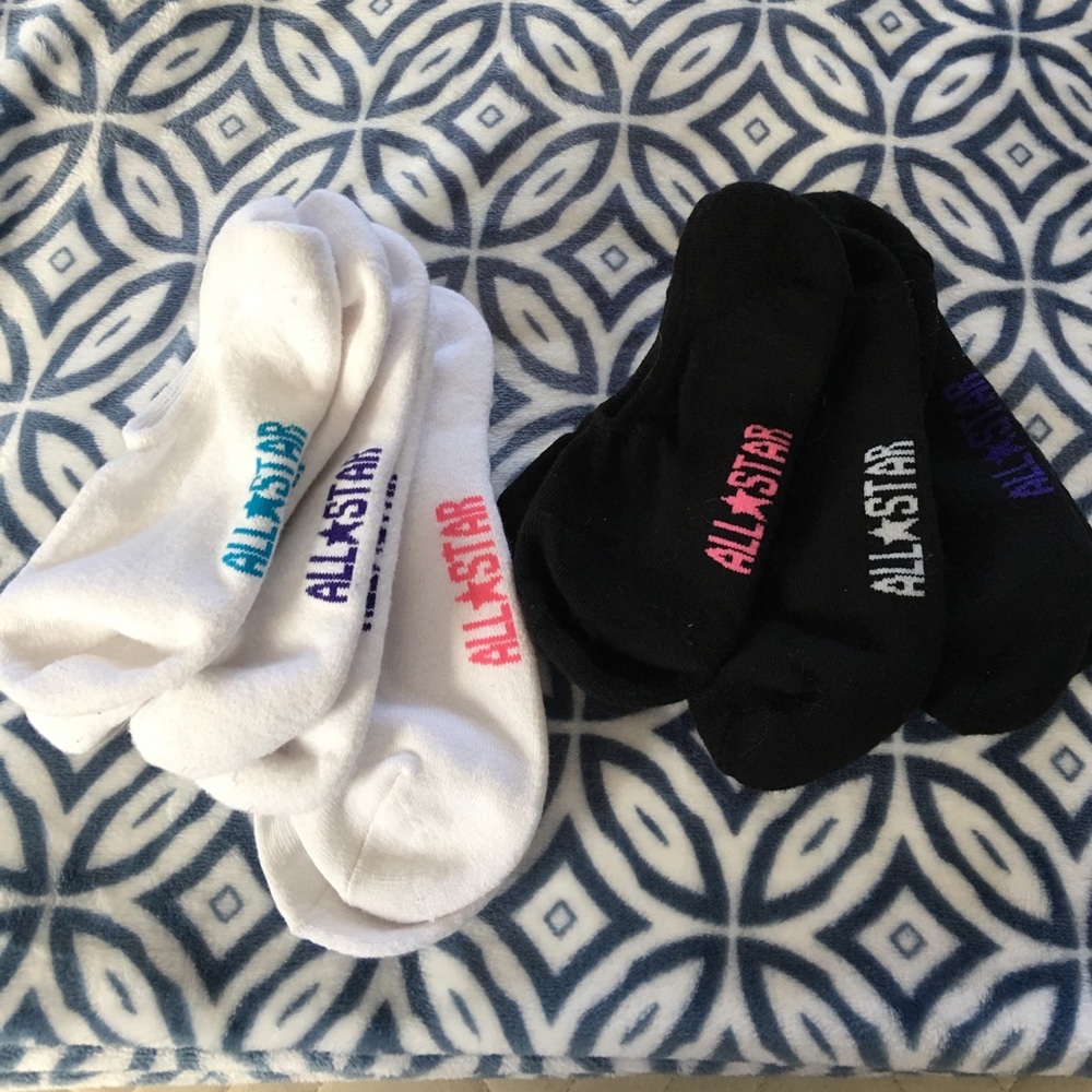 6 pairs of Converse All Star Socks