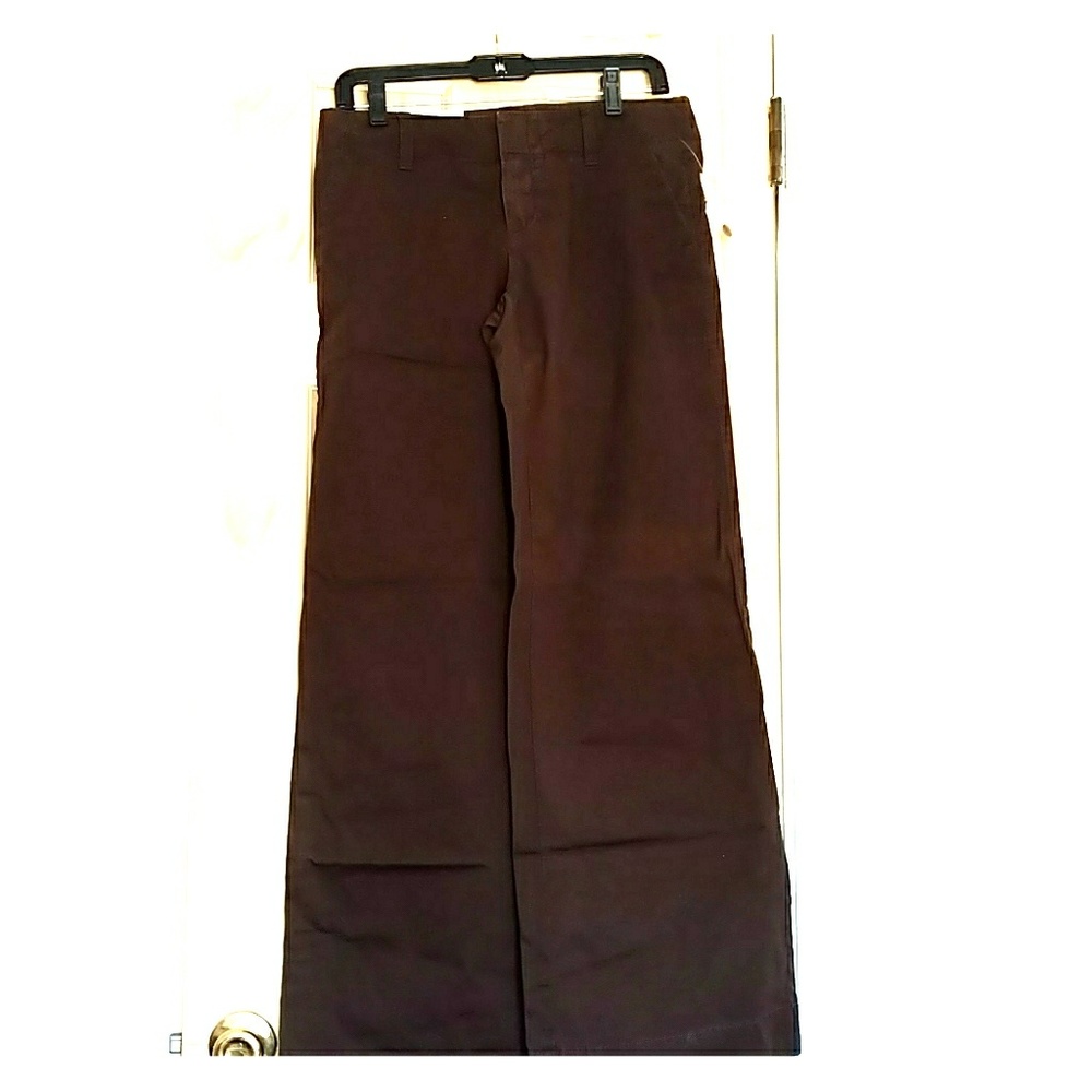 Brown wide leg gap pants