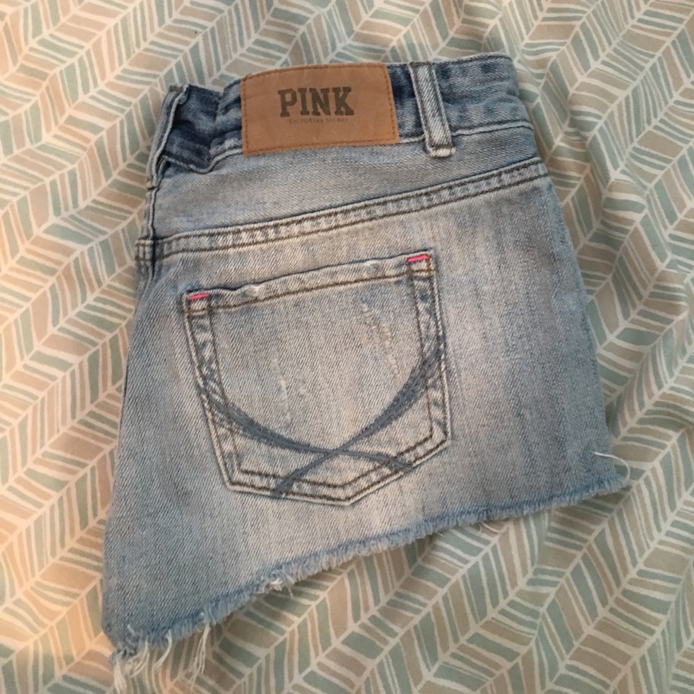 PINK denim shorts