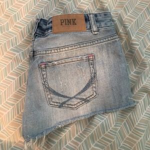 PINK denim shorts