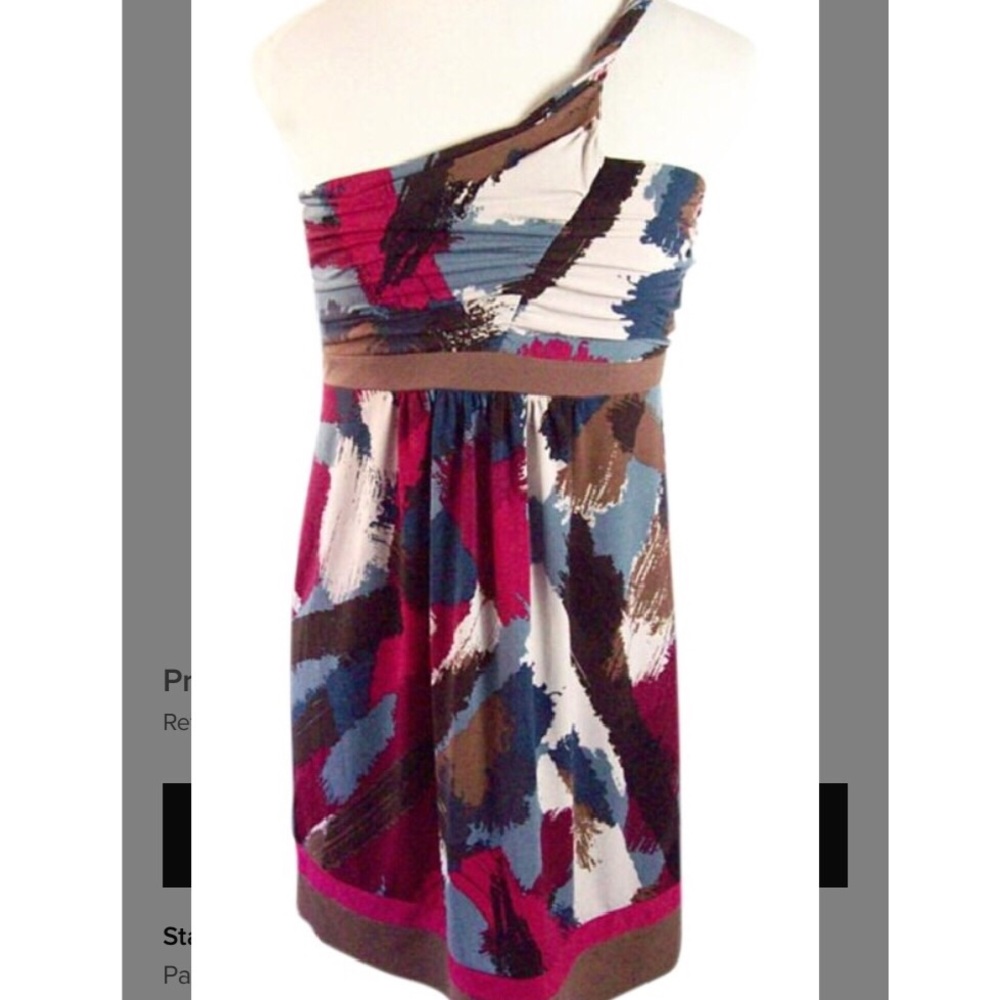 BCBGMAXAZRIA Cranberry One-Shoulder Dress