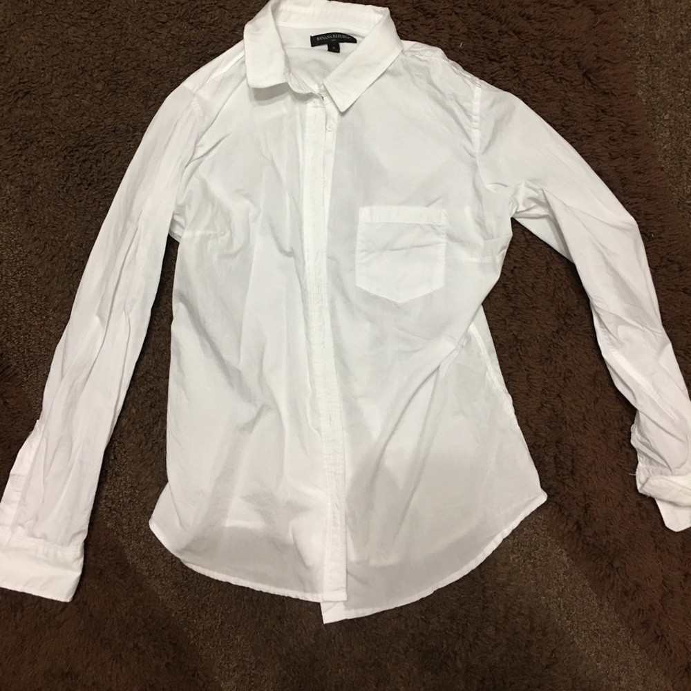 Banana republic white button up