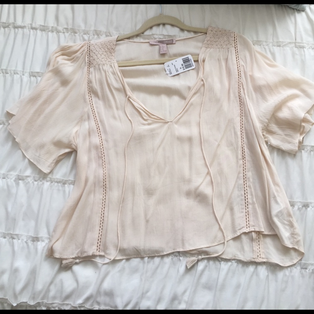 NWT Forever 21 Peasant Top