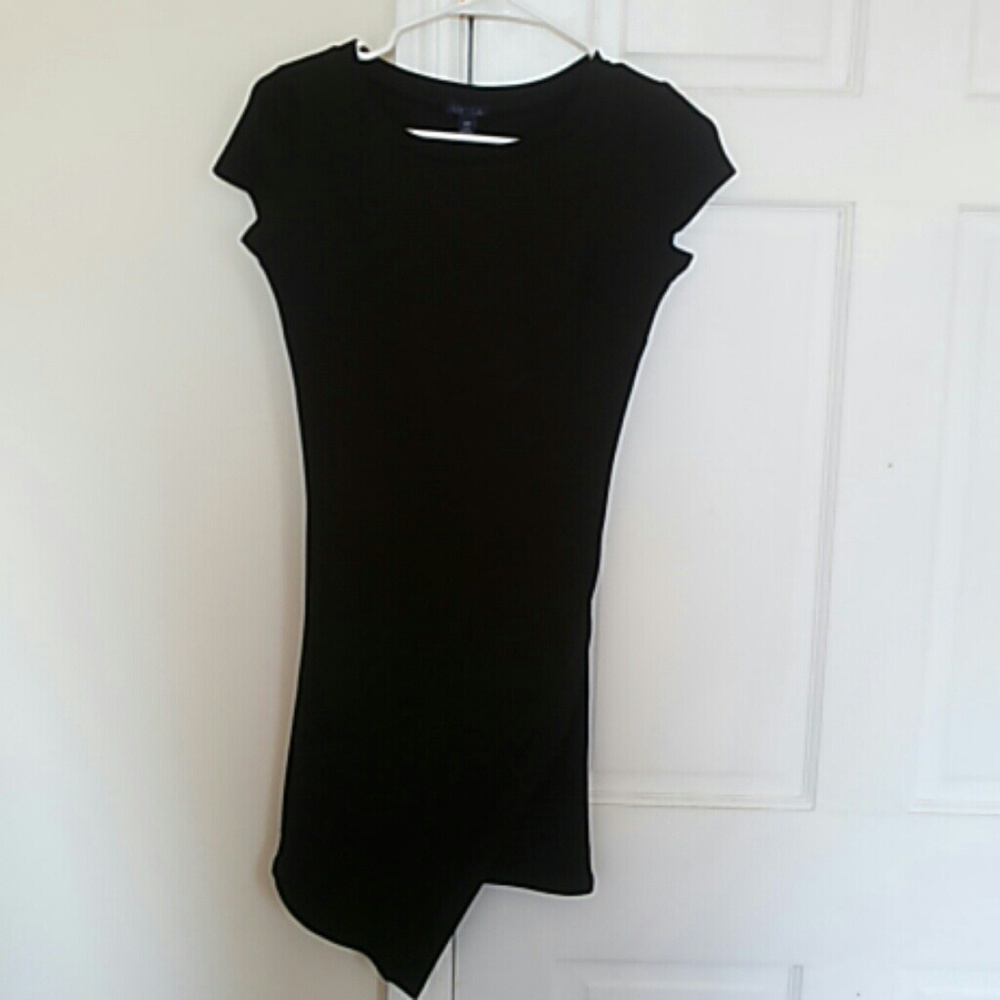 Asymmetrical Black Mini dress