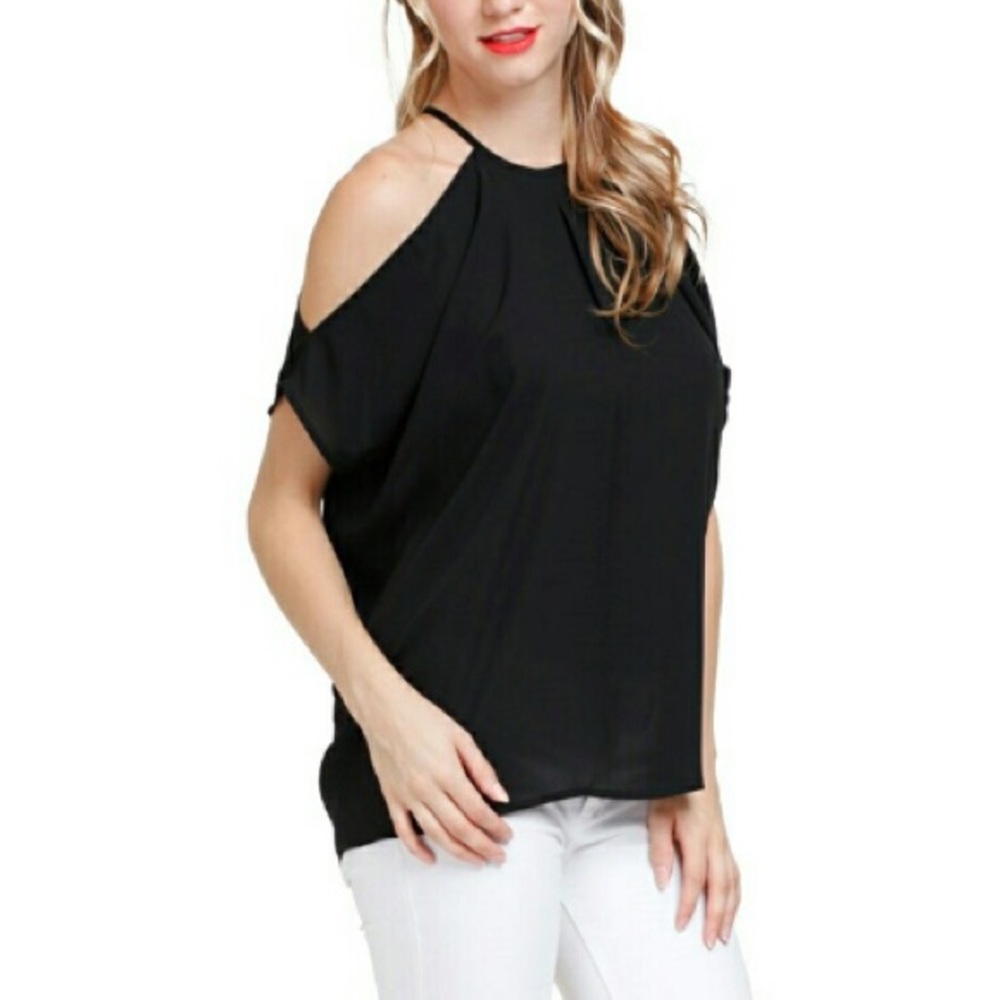 Naked zebra off the shoulder top