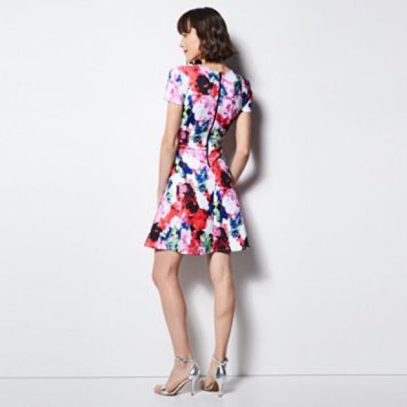 MILLY FOR DESIGNATION FLORAL SCUBA DRESS - Picture 5 of 6