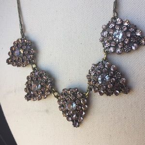 Copper and crystal necklace