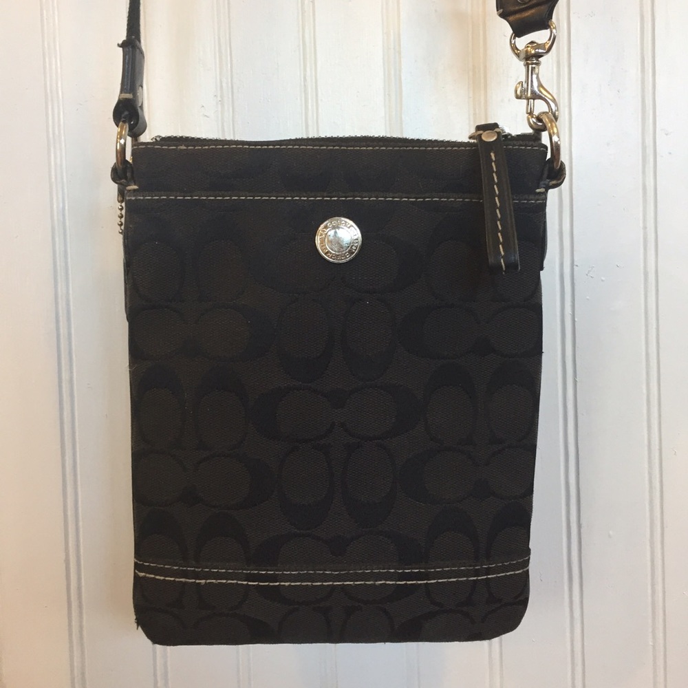 Black Coach crossbody shoulder bag