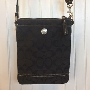 Black Coach crossbody shoulder bag