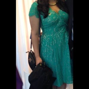Green lace dress