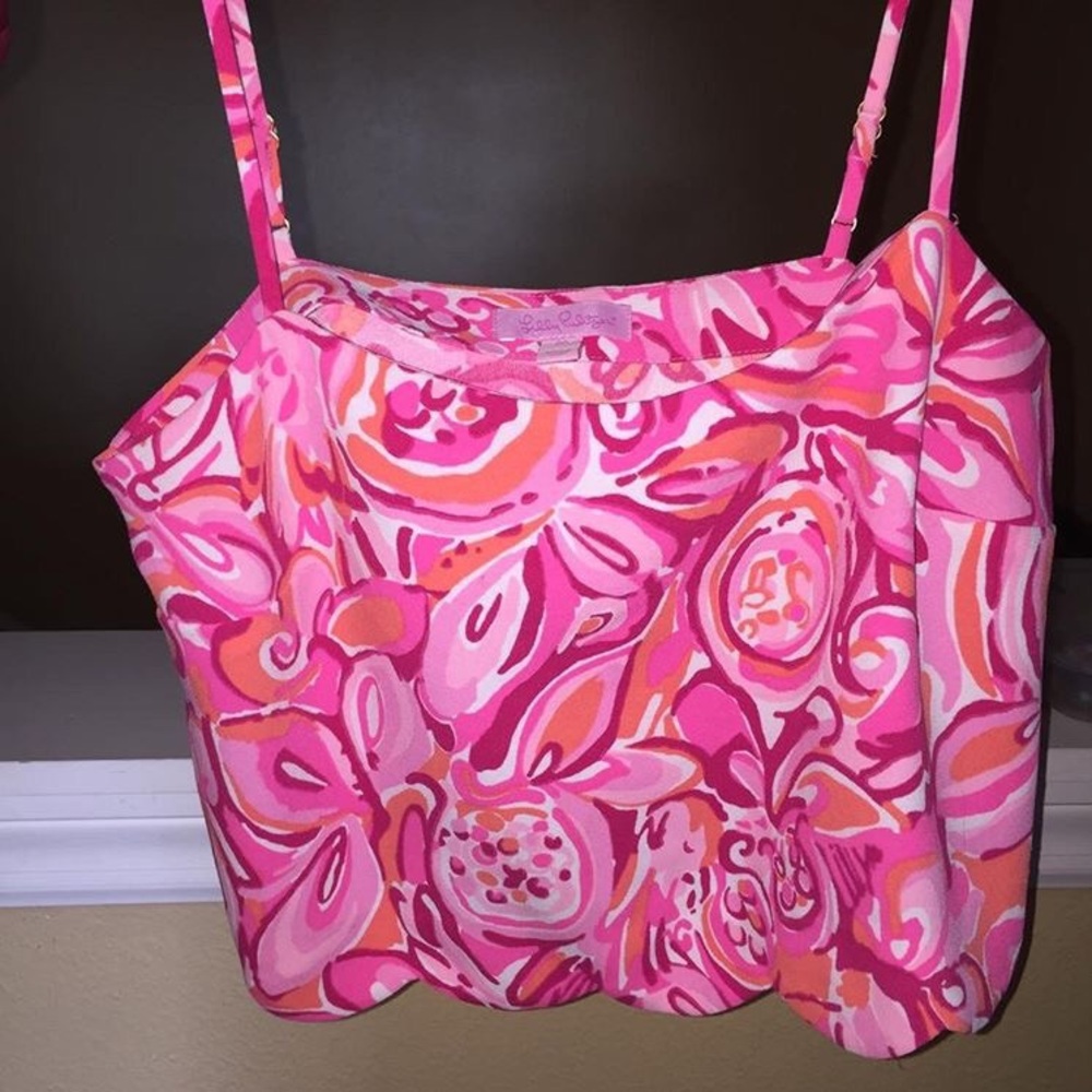 Lilly Pulitzer flowy crop top
