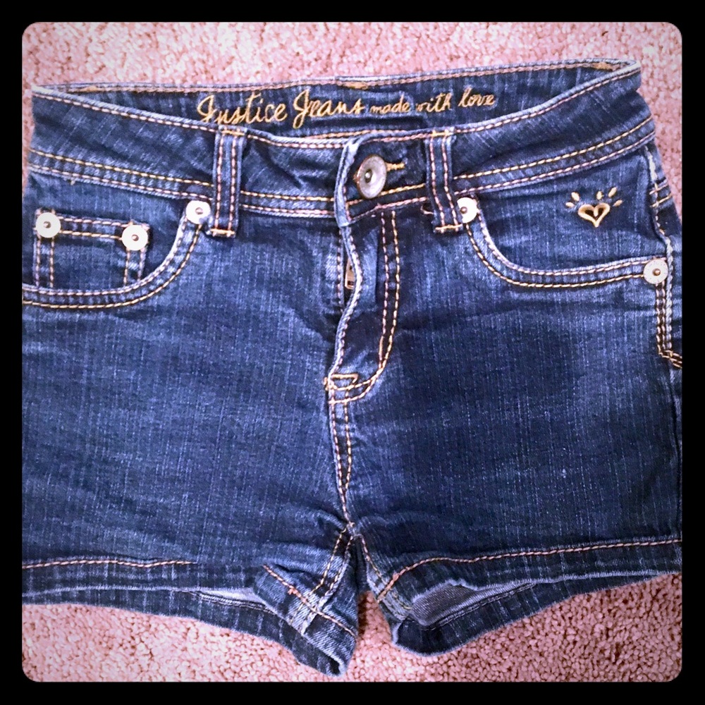 Girls Justice Blue Jean Shorts