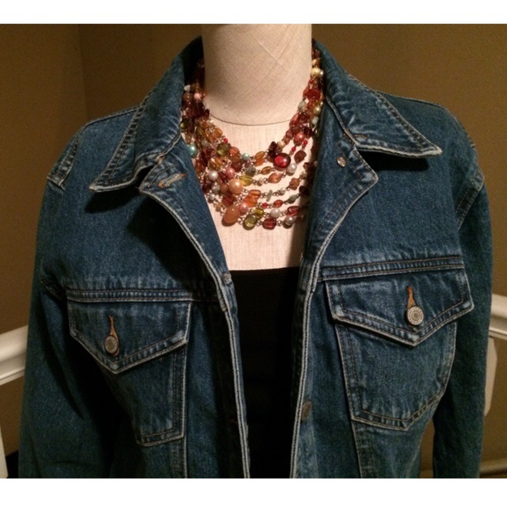 EUC GAP Classic 90's Blue Denim Jacket - Large