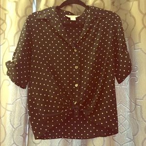 Vintage silk polka dot Blouse