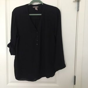 Black Simple Blouse