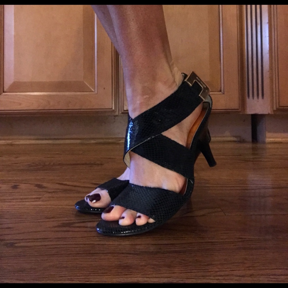 michael kors black heeled sexy sandal ❤