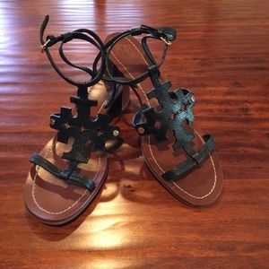 Tory Burch Black strappy heel