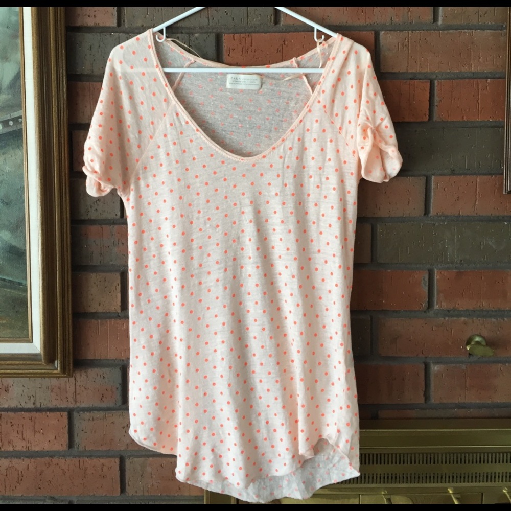 Orange Polkadot Tee