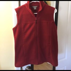 Red fleece vest! Worn only a couple times!