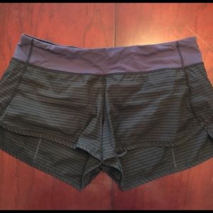 Lululemon speed shorts 4-way stretch size 10.