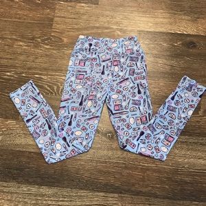 Lularoe Tween Makeup Lipstick Leggings