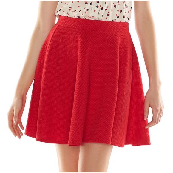 DISNEY MINNIE MOUSE BY LC RED SKATER SKIRT - Picture 4 of 7