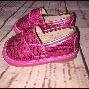 Hot Pink sequin squeaky shoes.