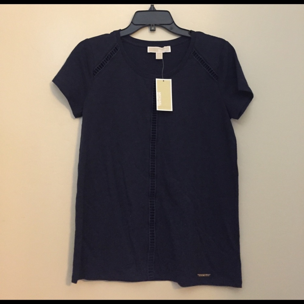 NWT Michael Kors Navy Blue Top