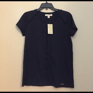 NWT Michael Kors Navy Blue Top