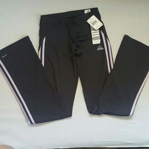 NWT  adidas 360 pant,dark gray/ light purple