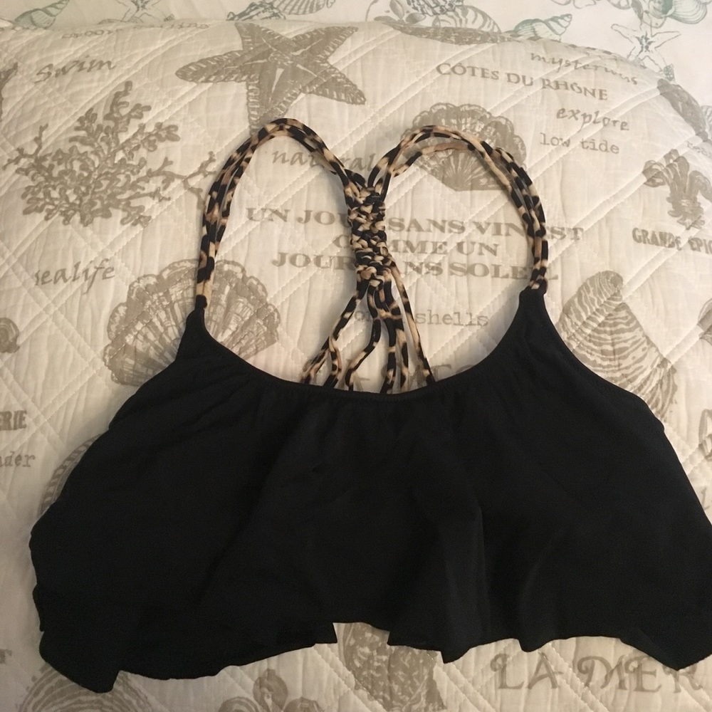 PINK flutter swim top