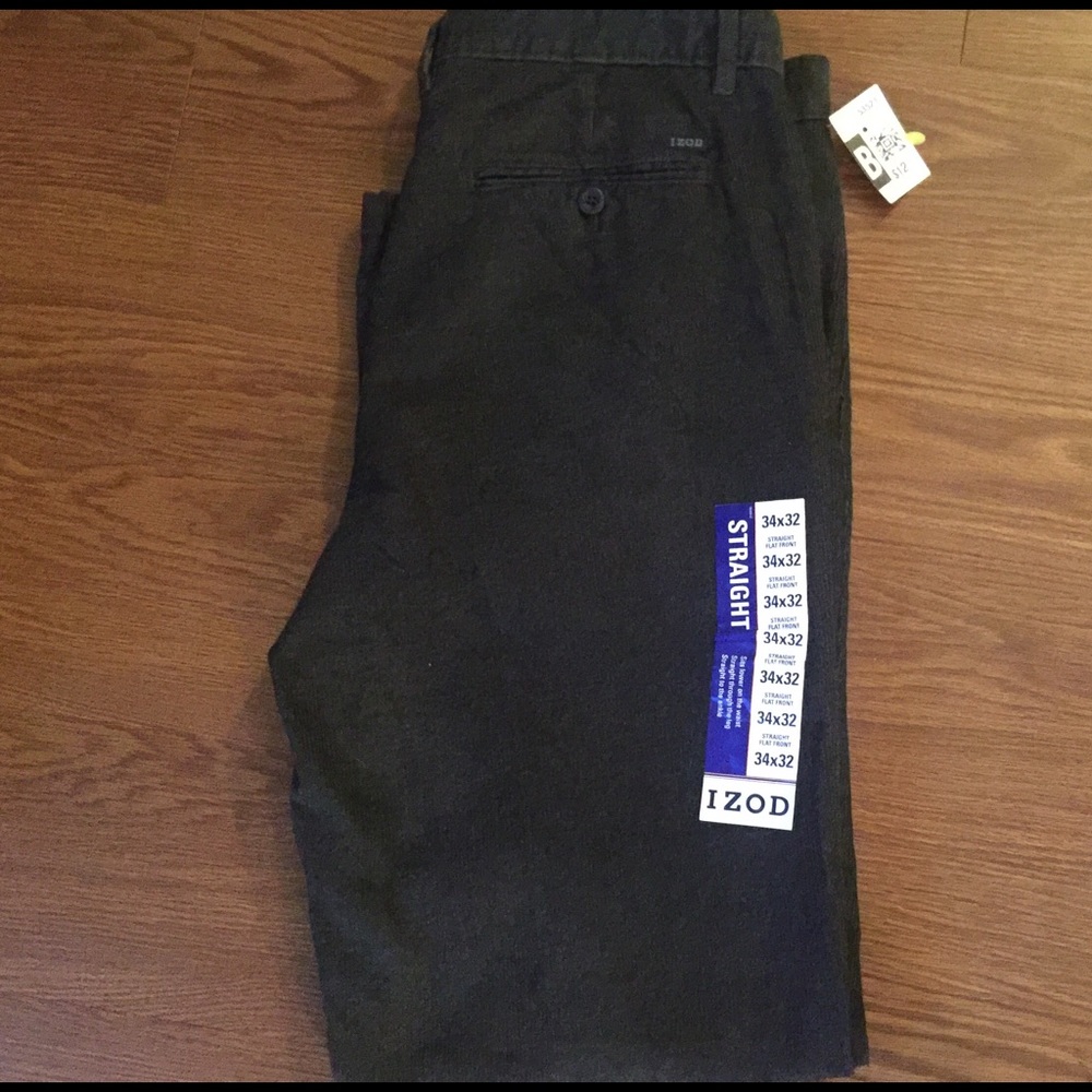 Izod 34/32 dark gray/black pants