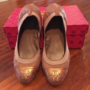Tory Burch Gold Ballet Flat
