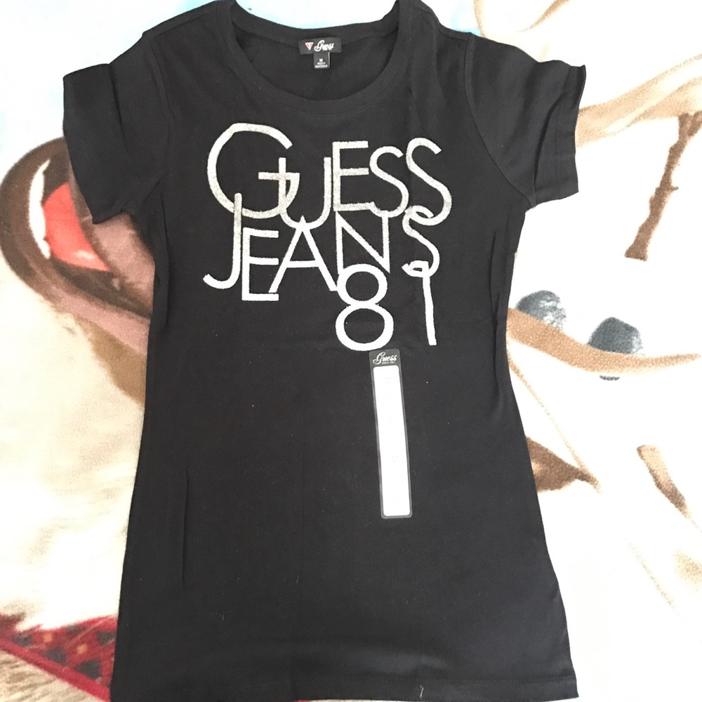 'Guess Jeans 81' sparkling logo Tee by Guess NWT M