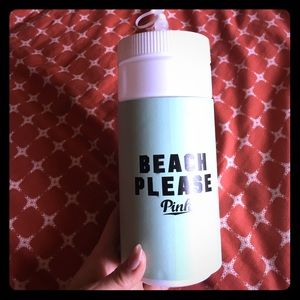 Beach Please PINK Victoria's Secret water bottle