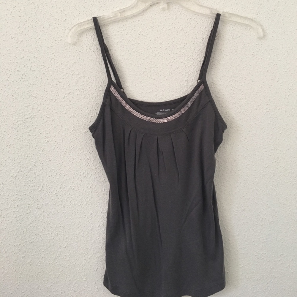 Small Gray Old Navy Tank Top with Sequin Detail