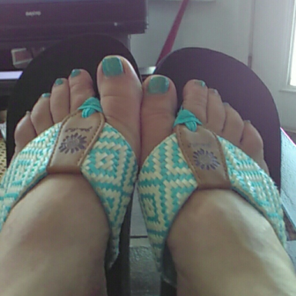 Yellow box Flip Flops