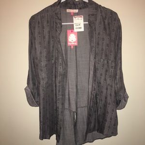 Never worn grey button up with arrows !