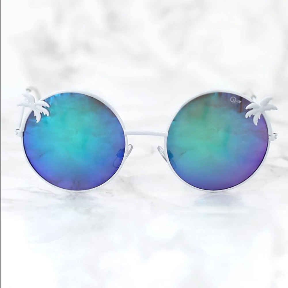 Quay Palm Tree Mirrored Sunglasses {Coco}