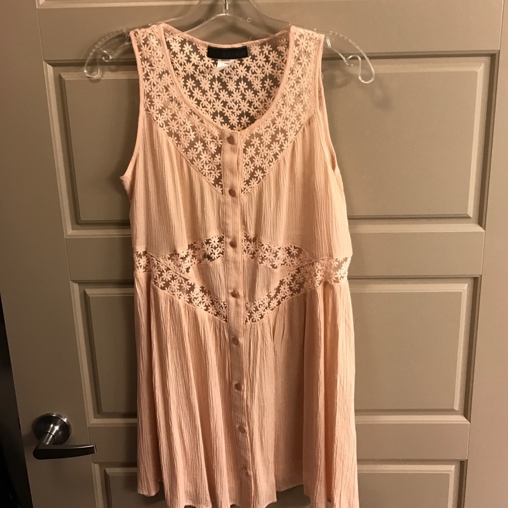 Peach colored dress