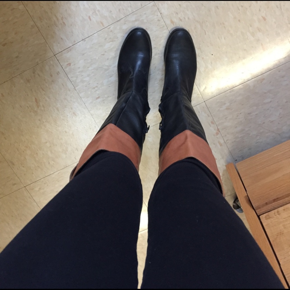 Polo Ralph Lauren Two Tone Knee High Riding Boots