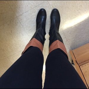 Polo Ralph Lauren Two Tone Knee High Riding Boots