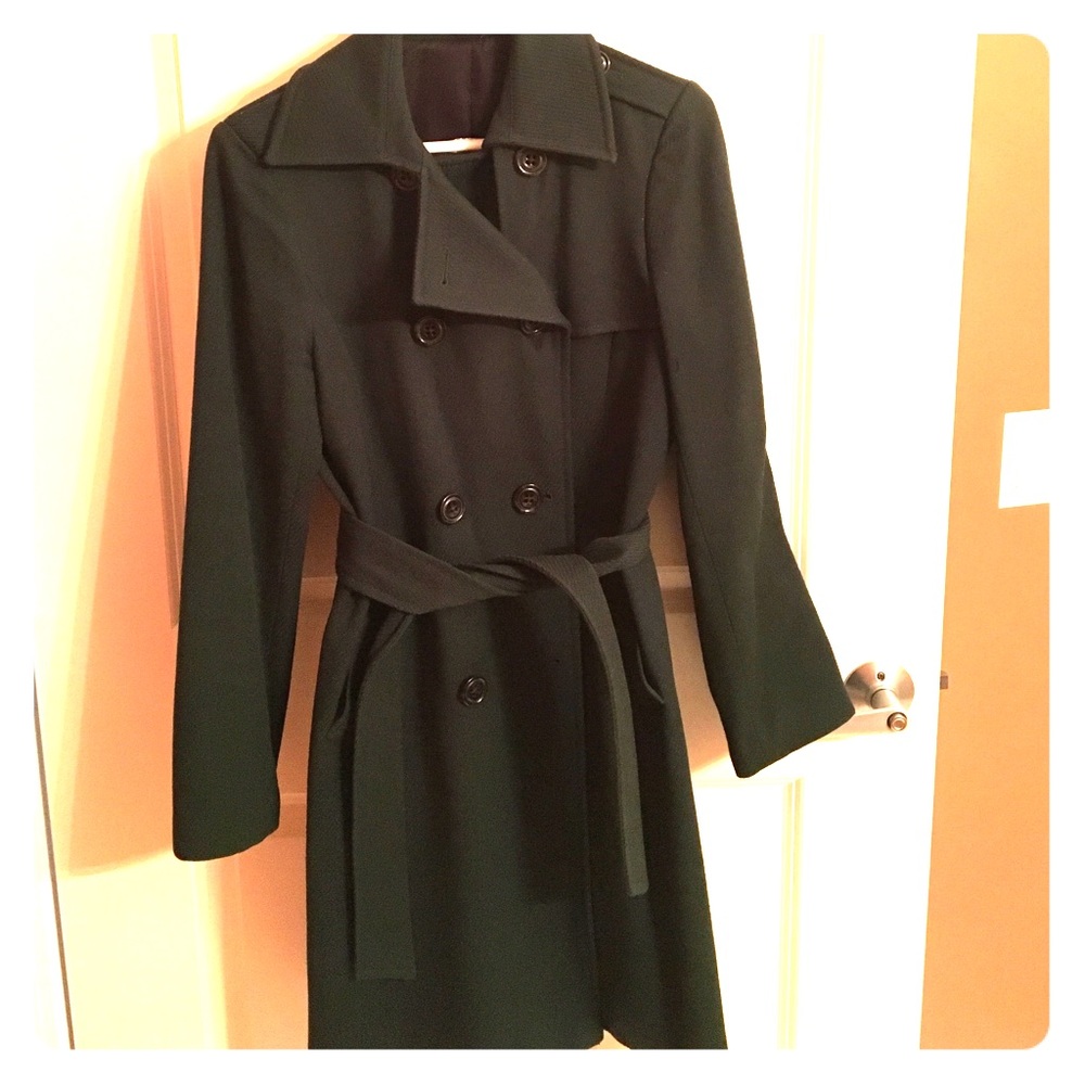 Hunter green peacoat