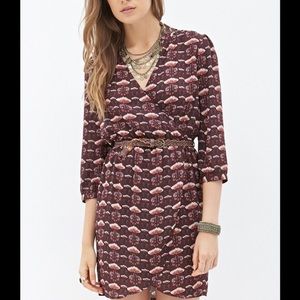 Forever 21 Surplice Floral Dress Size Large