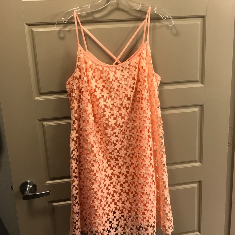 Peach layered dress