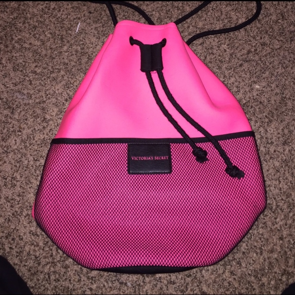 VS PINK drawstring backpack bag