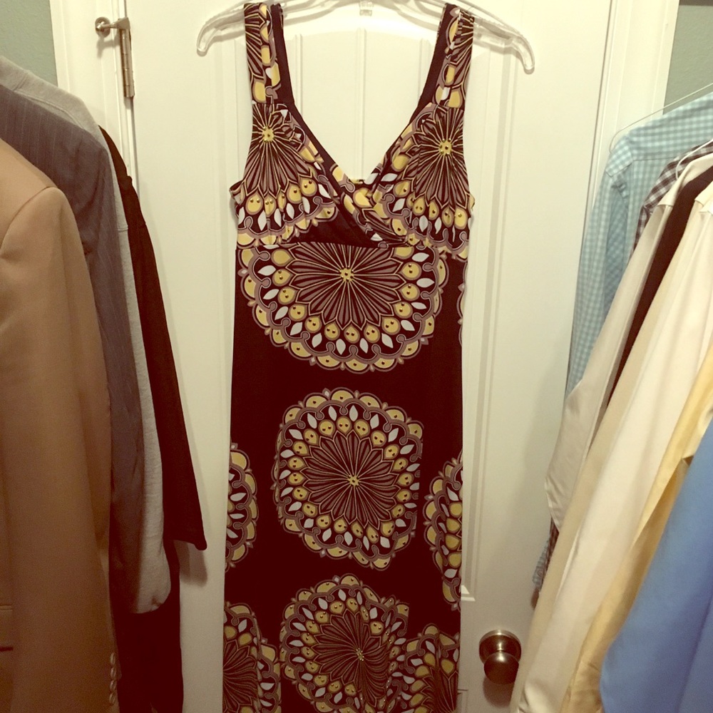 navy and yellow Maxi