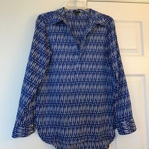 Ann Taylor ikat v-neck blouse. Like new.